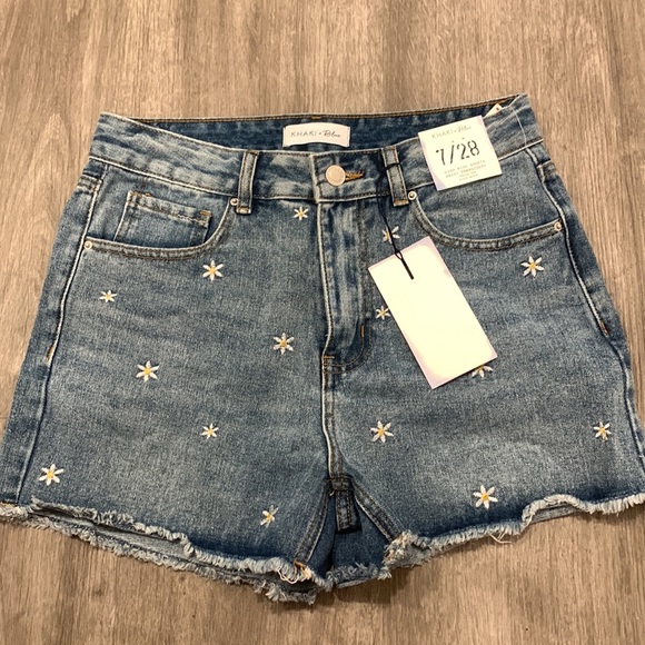 Khaki & Blue Denim - NWT High Waisted jeans